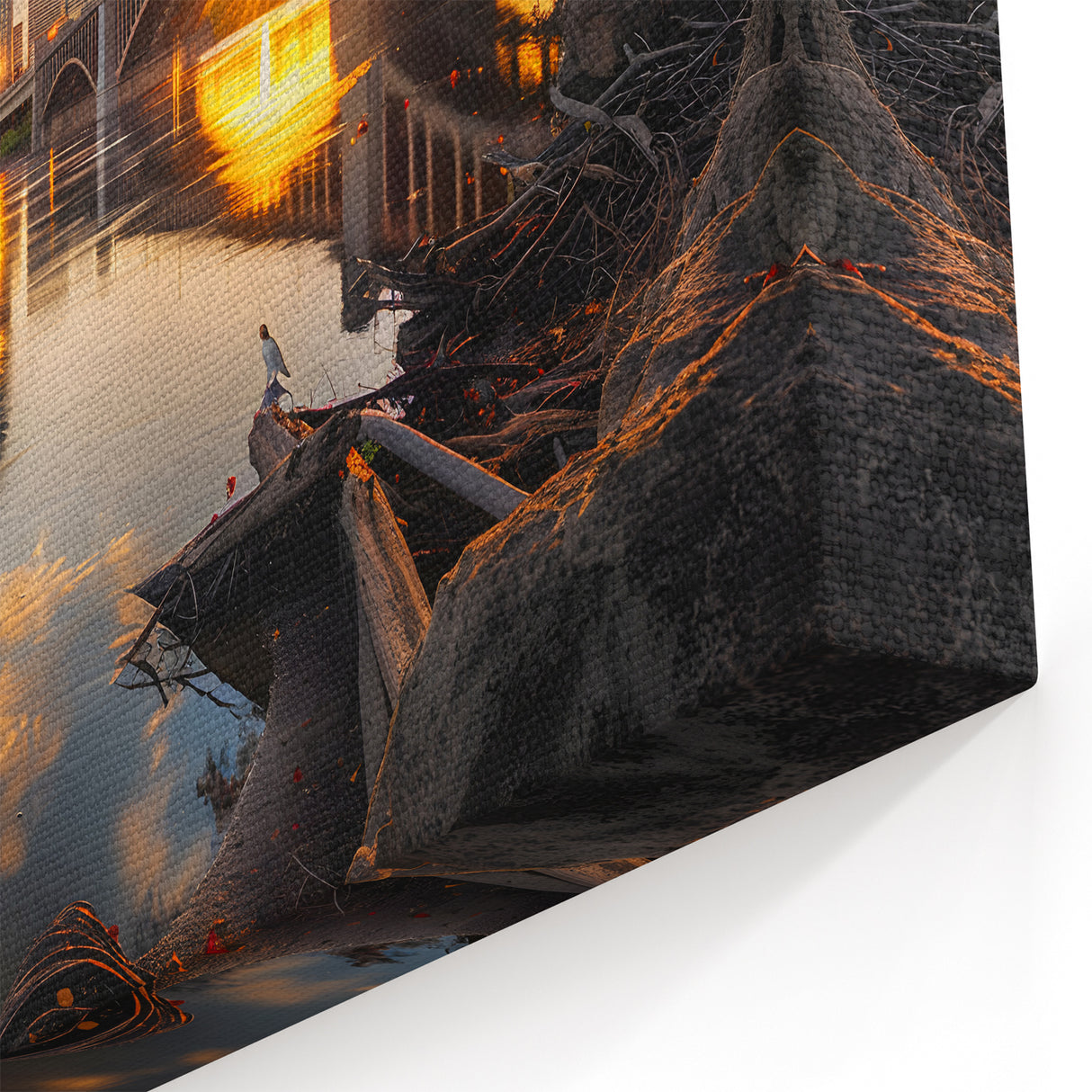 Twin Cities Artwork – Minneapolis Skyline and Autumn Sunset Reflections