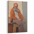 Expressive Electric Wall Art - Warm Portrait of Man in Orange Tones