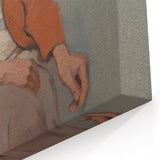Expressive Electric Wall Art - Warm Portrait of Man in Orange Tones