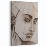 Abstract Electric Portrait - Modern Geometric Art for Contemporary Decor