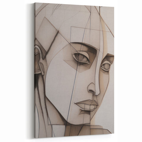 Abstract Electric Portrait - Modern Geometric Art for Contemporary Decor