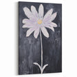 Minimalist Electric Flower Art - Black and White Floral Canvas Decor