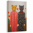 Playful Leopard Duo Art - Vibrant Animal Print Canvas for Modern Spaces