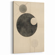 Minimalist Geometric Electric Art - Abstract Circles Canvas Decor