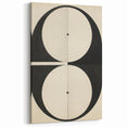 Symmetrical Minimalist Art - Black and White Geometric Canvas Decor