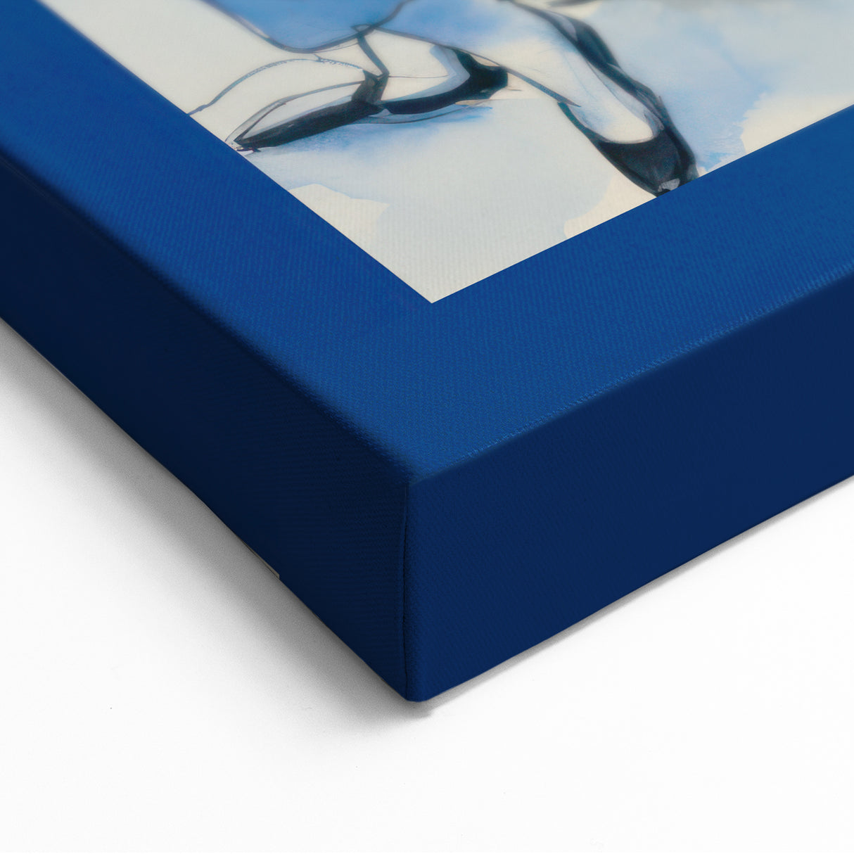 Blue Electric Art Canvas – Modern Reading Scene Electric Wall Decor