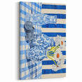 Classic Electric Art Canvas – Blue Floral Vase Electric Wall Decor