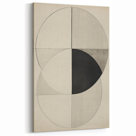 Geometric Electric Art Canvas – Minimalist Black & White Wall Decor