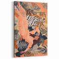 Surreal Electric Art Canvas – Vibrant Tiger & Foliage Wall Decor