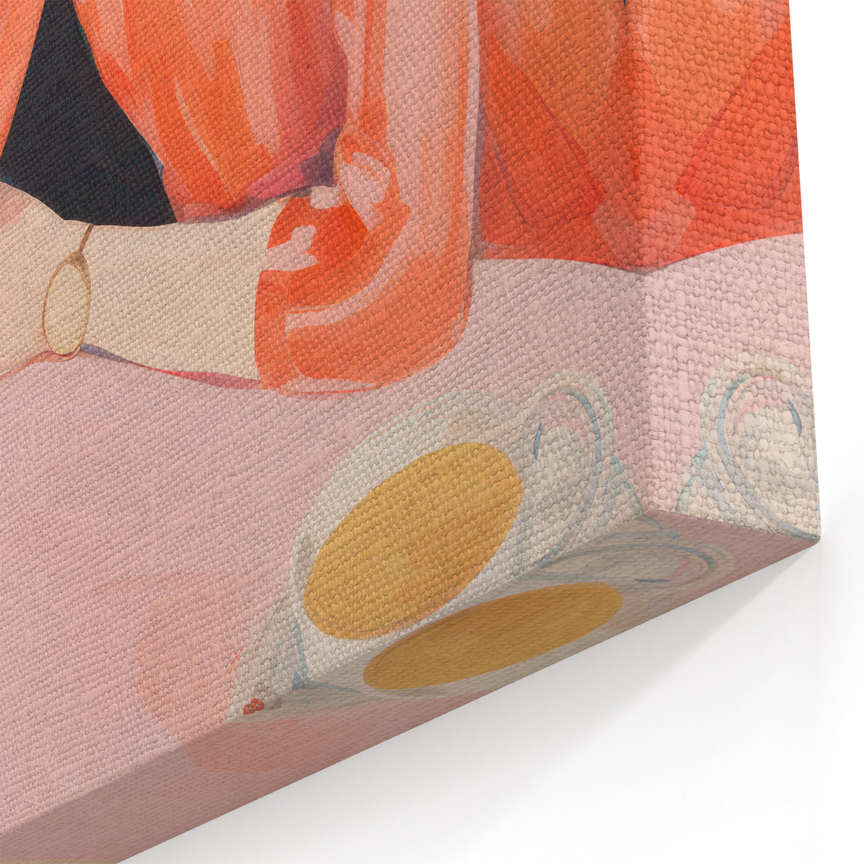 Contemplative Electric Art Canvas – Vibrant Breakfast Scene Wall Decor