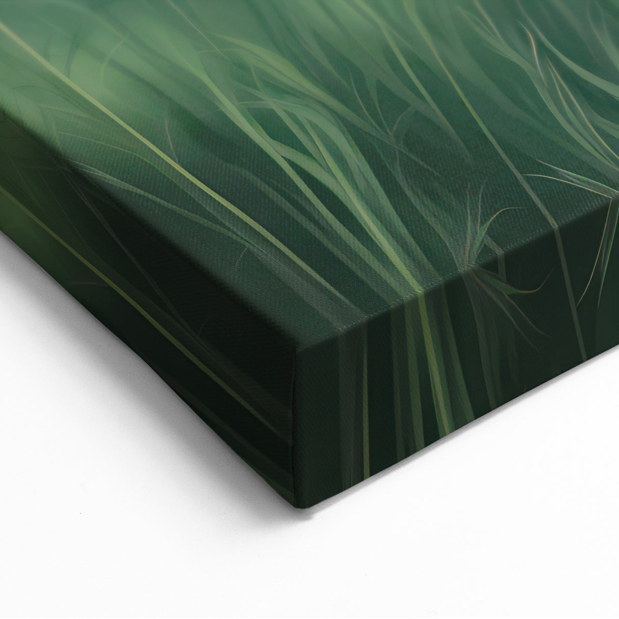 Misty Green Electric Art Canvas – Serene Nature Landscape Wall Decor