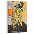 Abstract Electric Art Canvas – Vibrant Floral and Plant Wall Decor