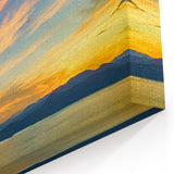 Coastal South Carolina Art – Vibrant Sunset Over Water and Mountains