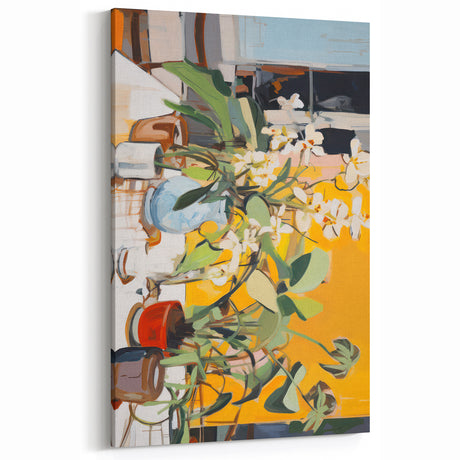 Vibrant Floral Electric Art Canvas – Energetic Abstract Wall Decor