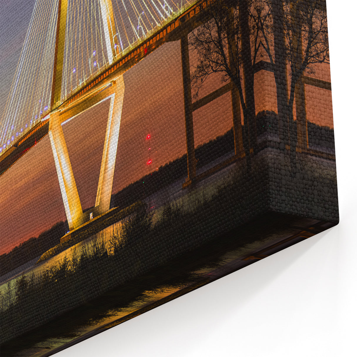 Charleston Skyline Art – Arthur Ravenel Jr. Bridge Charleston SC Art Print