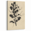 Botanical Black and White Grunge Art - Distressed Canvas Print Decor