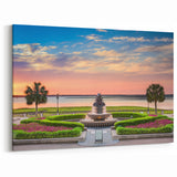 Charleston Wall Art - Pineapple Fountain Charleston SC Art Print