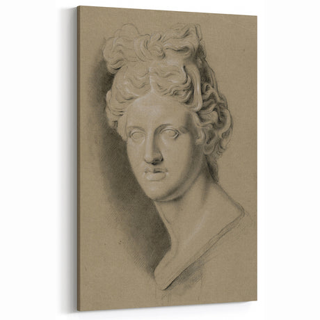 Antique Bust Grunge Art - Vintage Canvas Print - Classical Decor