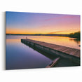 Sunset Over Minnesota Lake - Framed and Canvas Wall Art for Home Decor