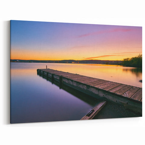 Sunset Over Minnesota Lake - Framed and Canvas Wall Art for Home Decor