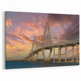 Charleston SC Art - Ravenel Bridge Sunset Charleston South Carolina Print