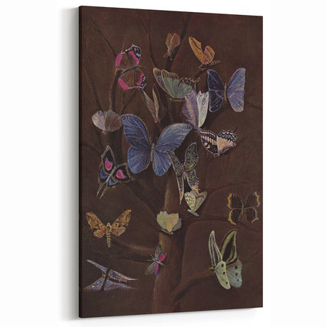Abstract Grunge Butterfly Canvas - Edgy and Distressed Wall Art Print