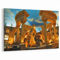 Las Vegas Wall Art - Majestic Roman Statues Vegas Skyline Canvas Print