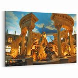 Las Vegas Wall Art - Majestic Roman Statues Vegas Skyline Canvas Print