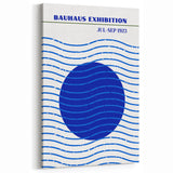 Bohemian Wall Art | Bauhaus Exhibition 1923 Boho Canvas | Blue Circle