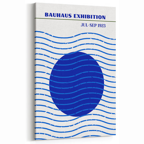 Bohemian Wall Art | Bauhaus Exhibition 1923 Boho Canvas | Blue Circle