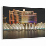 Vegas Skyline Canvas - Iconic Bellagio Fountains Las Vegas Strip Art