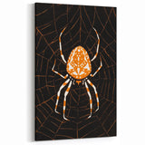 Grunge Spider and Web Art - Distressed Dark Insect Illustration Print