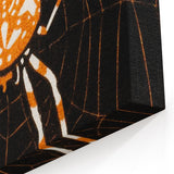 Grunge Spider and Web Art - Distressed Dark Insect Illustration Print