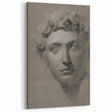 Vintage Grunge Bust Illustration - Distressed Classical Portrait Wall Art