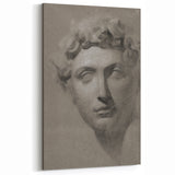 Vintage Grunge Bust Illustration - Distressed Classical Portrait Wall Art