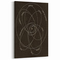 Grunge Orbital Paths Illustration - Vintage Astronomy Wall Art Print