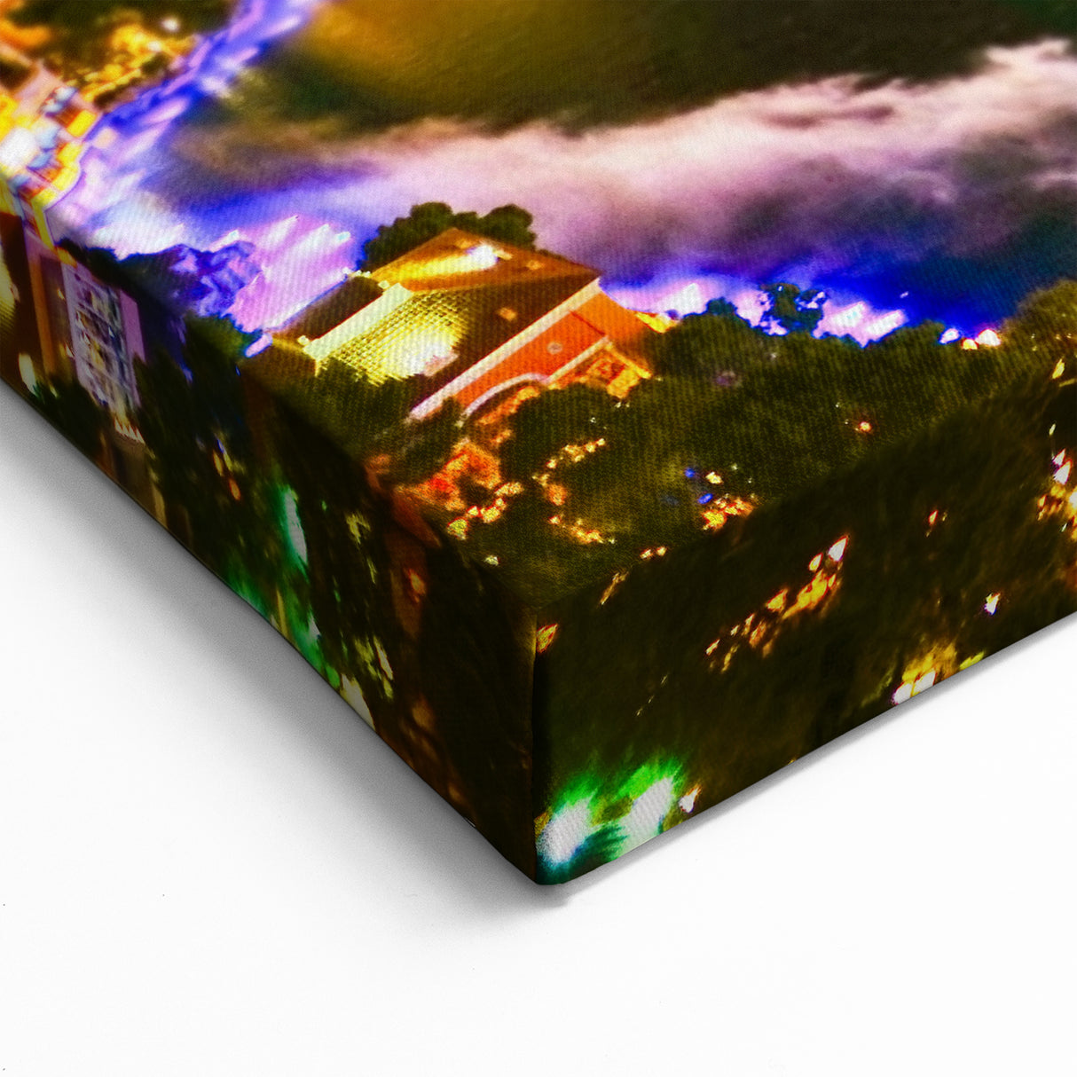 Neon Lights Art - Vibrant Las Vegas Strip Night Photography Canvas