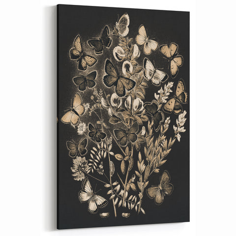 Abstract Grunge Butterfly Wall Art - Urban Grunge Aesthetic Canvas Print