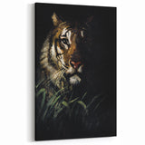 Abstract Grunge Tiger Wall Art - Dark Urban Grunge Canvas Print Decor