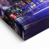 Vegas Skyline Canvas - Paris Las Vegas Eiffel Tower Night Photography