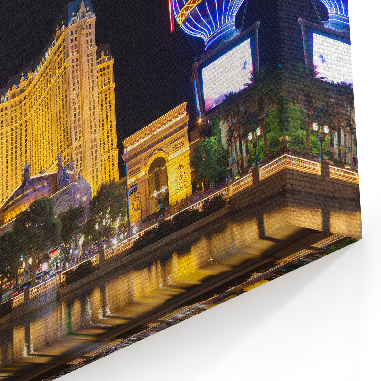 Las Vegas Nightlife Art - Eiffel Tower Paris Hotel Skyline Photography