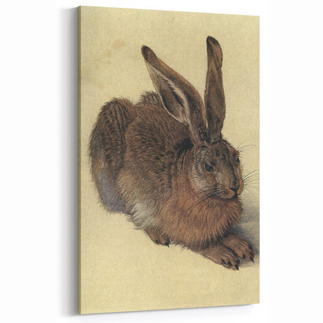 Grunge Rabbit Wall Art - Vintage Animal Canvas Print for Rustic Decor