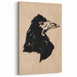 Grunge Crow Wall Art - Distressed Black Ink Print for Edgy Decor