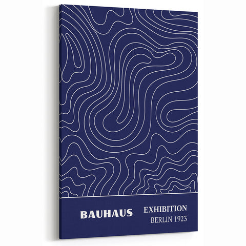 Bohemian Wall Art | Bauhaus Exhibition 1923 Boho Canvas | Flowing Line Art