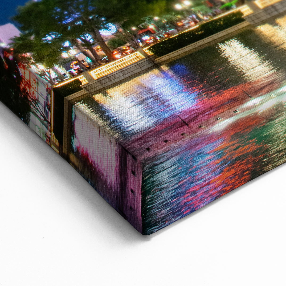 Paris Las Vegas Hotel Art - Eiffel Tower Night Cityscape Canvas Print