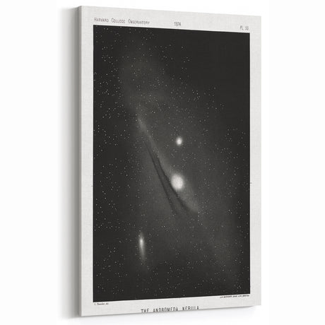 Grunge Astronomy Wall Art - Vintage Andromeda Nebula Canvas Print