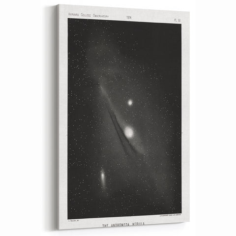 Grunge Astronomy Wall Art - Vintage Andromeda Nebula Canvas Print