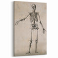 Abstract Grunge Skeleton Canvas Print - Modern Grunge Wall Art Decor