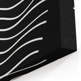 Bohemian Wall Art | Black & White Bauhaus Wavy Lines Canvas | Eclectic Print