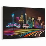 Neon Lights Las Vegas Poster – Vibrant Vegas Skyline Wall Art